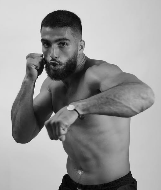 Athlete focused on strength training